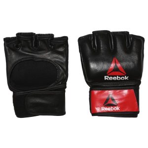 Rękawice Damskie Reebok Combat Leather MMA - Large Czarne/Czerwone PL 05SPBIT